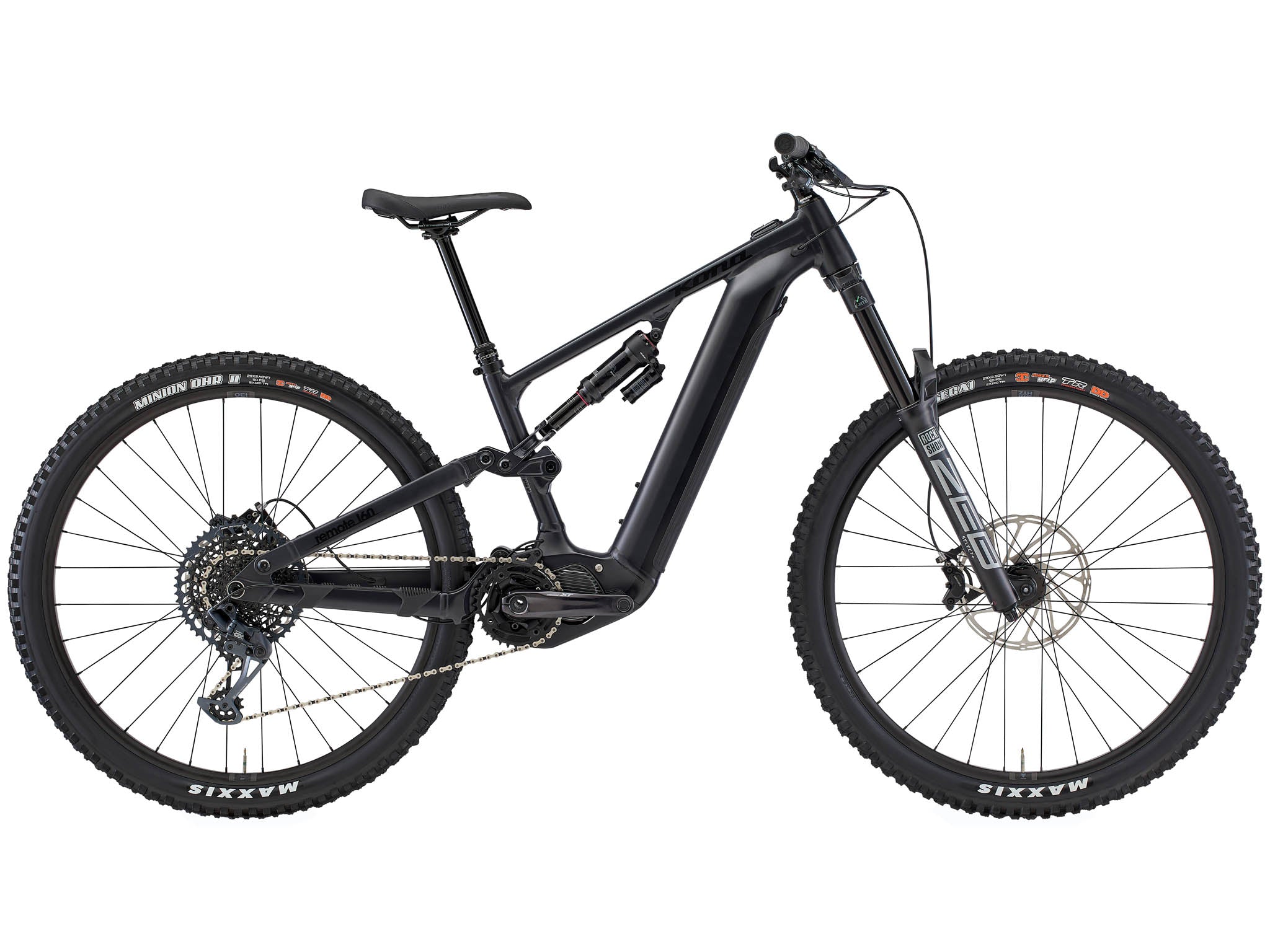 Remote 160 DL e-Mountain Bike on a steep incline showing off its robust design.