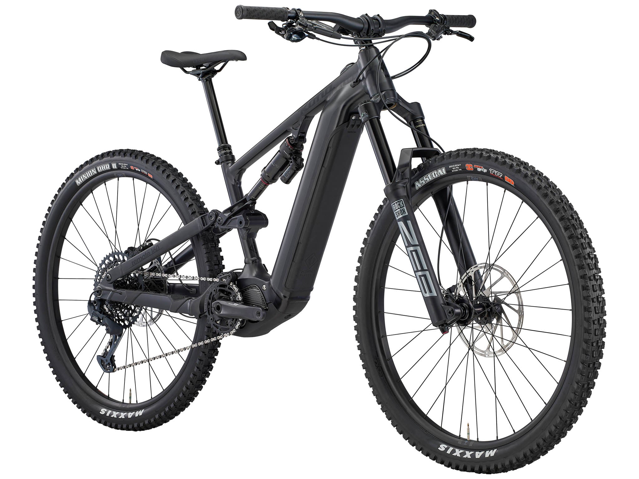 Rider enjoying the Remote 160 DL e-Bike on a scenic mountain trail.