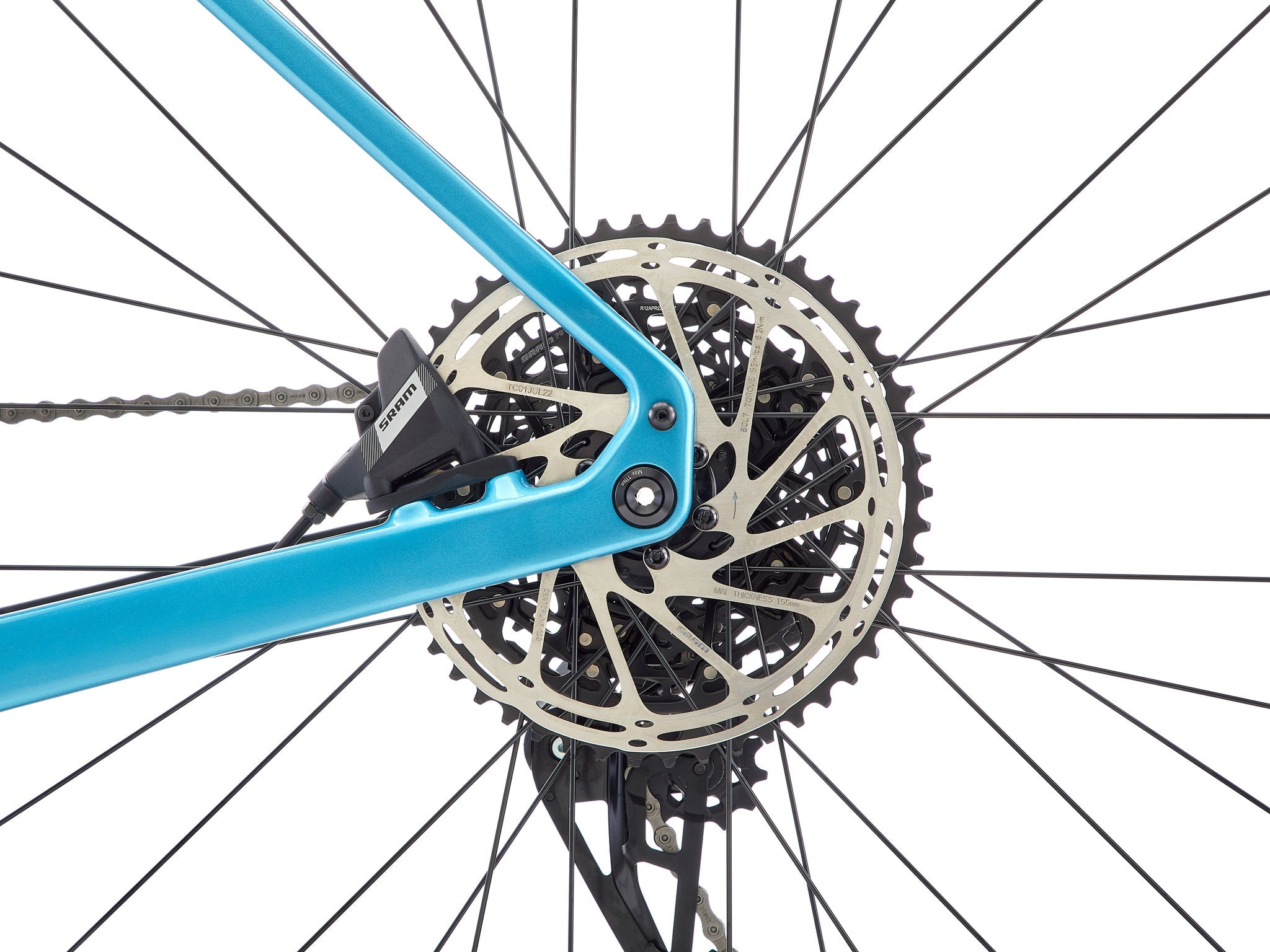 Ouroboros CR carbon mountain bike with fat tires on rugged trail