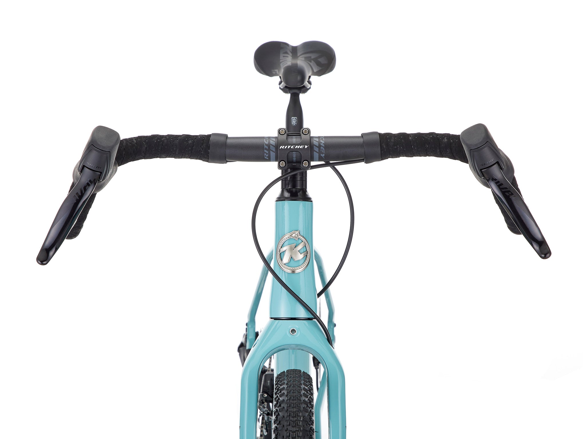 Close-up of gear shifters on the gravel bike for smooth shifting