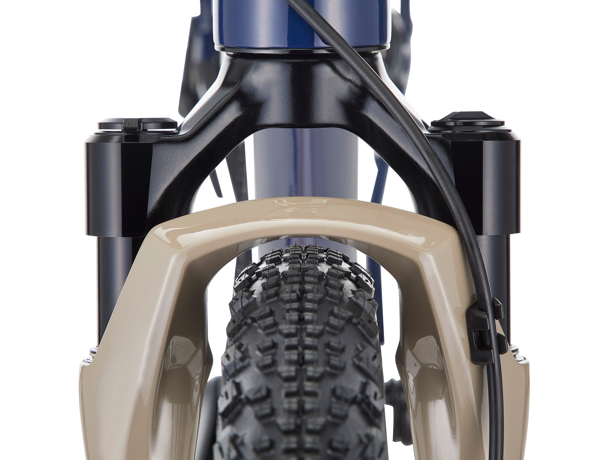 Close-up view of the remote shifting mechanism on the Ouroboros Apex Carbon Mountain Bike.