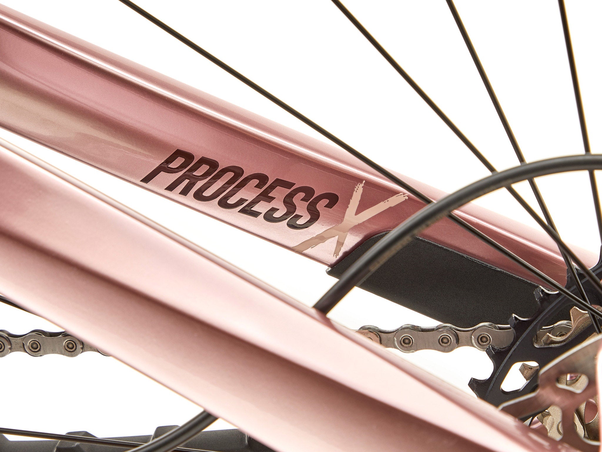 Process X CR mountain bike on rugged trail with mountain scenery