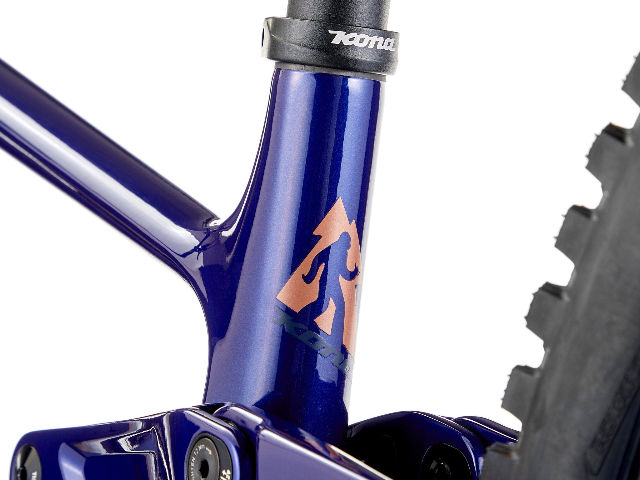 Kona Process X CR DL Carbon Mountain Bike showcasing its sleek design on a downhill trail.